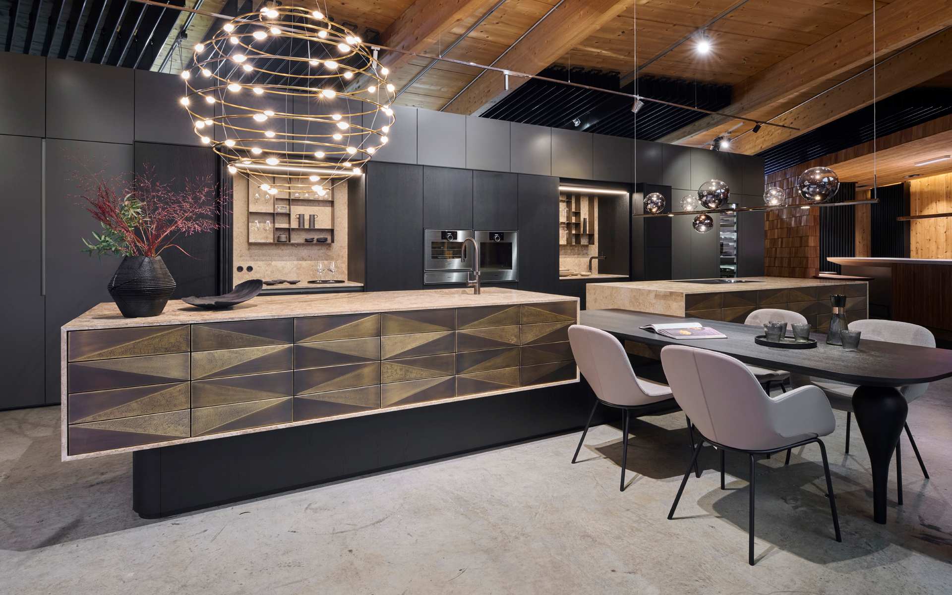 Glamouröse Küche im werkhaus in Raubling bei Rosenheim